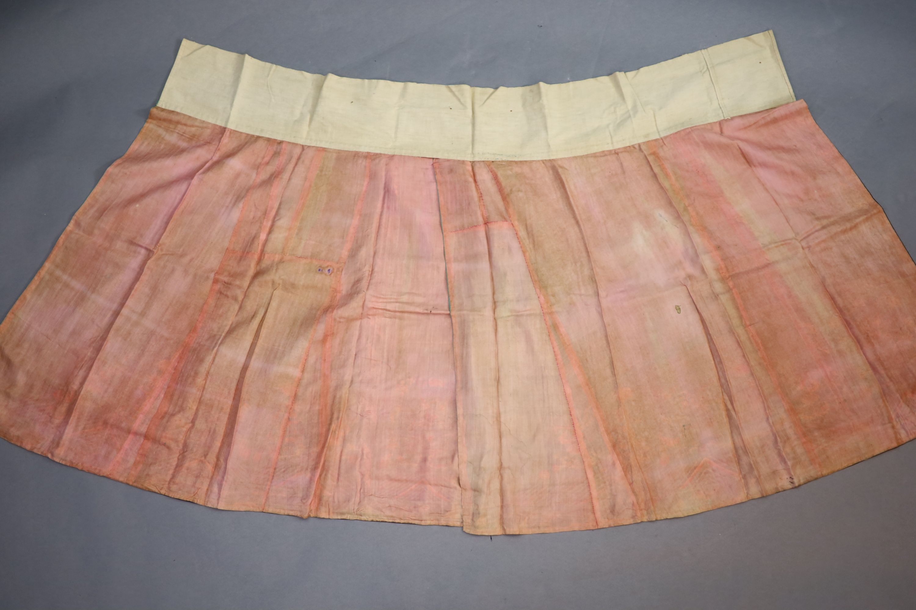 A 19th century Chinese silk kesi woven skirt